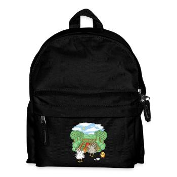 Garten Hobbygärtner Hühner Huhn Küken Eier - Kinder Rucksack - Schwarz - Vorne