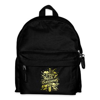 Glaube Bibelvers Bibelspruch Jesus Christus - Kinder Rucksack - Schwarz - Vorne