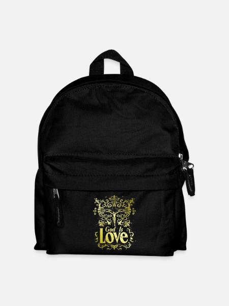 Dieu est amour Jésus-Christ Foi Verset biblique - Sac à dos Enfant - noir