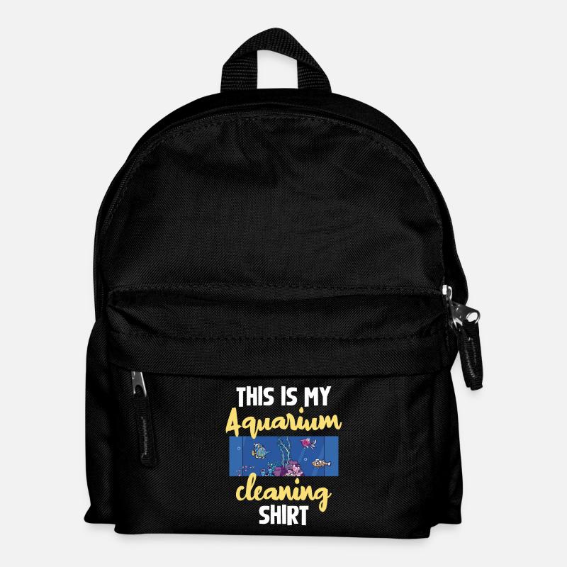 Aquarium Reinigung Lustiger Spruch - Kinder Rucksack - Schwarz