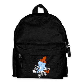 Funny Witch Narwhal Gifts - Kids' Backpack - black - Front