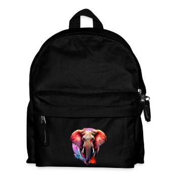 Elefant - Kinder Rucksack - Schwarz - Vorne