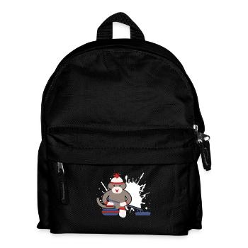 Sock Monkey Curling - Kids' Backpack - black - Front