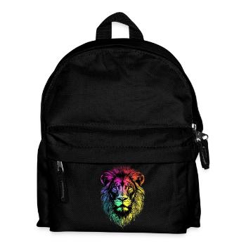 Lion Grand Chat Crinière de Lion Les Lions Amour Lions Sauvages - Sac à dos Enfant - noir - Devant