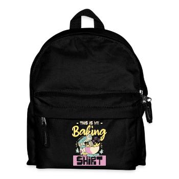 This Is My Baking Shirt Kreativ Bäcker - Kinder Rucksack - Schwarz - Vorne