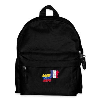 Venezuela Frankreich Flagge Franzose Venezolaner - Kinder Rucksack - Schwarz - Vorne