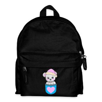 Ours en peluche Gnome Nain Enfants Enfant Ours Animal en peluche - Sac à dos Enfant - noir - Devant