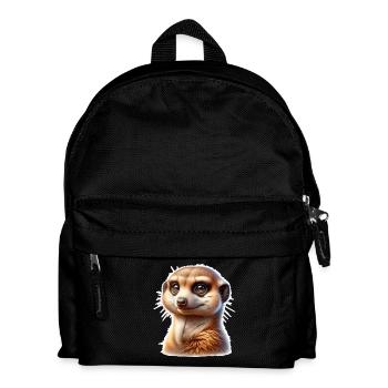 Erdmännchen - Kinder Rucksack - Schwarz - Vorne