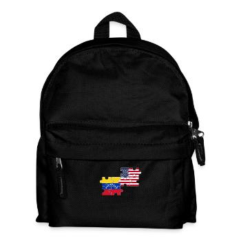 Venezuela Usa Flagge Amerikanischer - Kinder Rucksack - Schwarz - Vorne