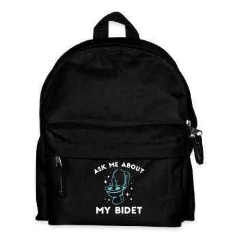 Wonder about my bidet humorous statement - Kids' Backpack - black - Front