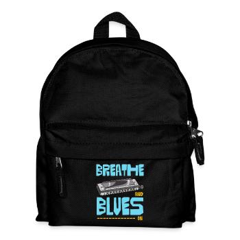 Blues On Mundharmonika - Kinder Rucksack - Schwarz - Vorne