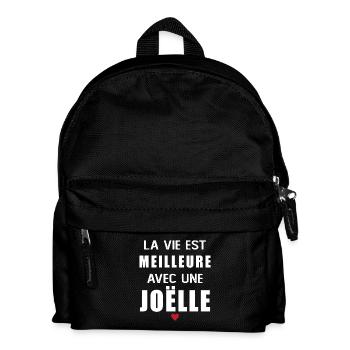 Humour Joëlle life is better with Joëlle - Kids' Backpack - black - Front