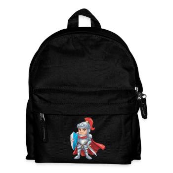 Freundlicher Ritter als Geburtstagsgeschenk Design - Kinder Rucksack - Schwarz - Vorne