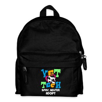 Vet Tech Spay Neuter Adopt - Kids' Backpack - black - Front