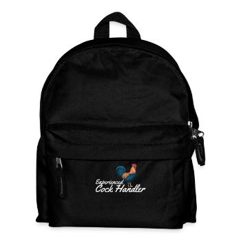 Stolzer Hahn Enthusiast Mit Erfahrung - Kinder Rucksack - Schwarz - Vorne