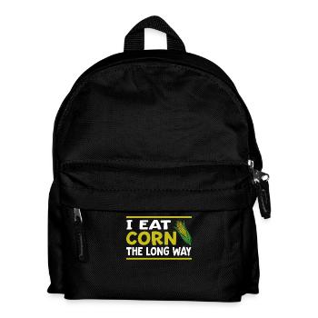 Je mange du maïs à la longue - Drôle - Sac à dos Enfant - noir - Devant
