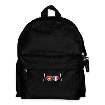Vietnam France Heartbeat Drapeau Vietnamien - Sac à dos Enfant - noir - Devant