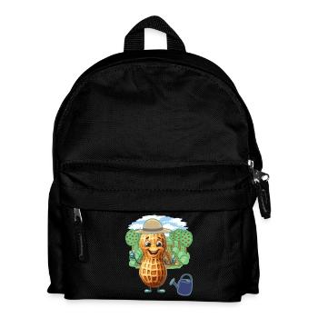Erdnuss Hobbygärtner Gemüse Garten Gartenarbeit - Kinder Rucksack - Schwarz - Vorne