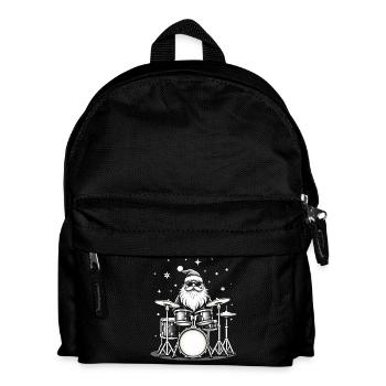 Weihnachts-Drummer - Santa's Show - Kinder Rucksack - Schwarz - Vorne