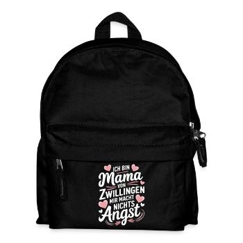 Zwillingsmama Zwillings Mutter Mama von Zwillingen - Kinder Rucksack - Schwarz - Vorne