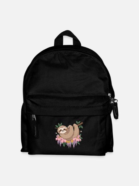 Lustiges Faultier Relax für Kinder - Kinder Rucksack - Schwarz