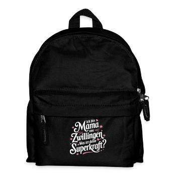 Zwillingsmama Zwillings Mutter, Mama von Zwillinge - Kinder Rucksack - Schwarz - Vorne