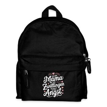 Zwillingsmama Zwillings Mutter Mama von Zwillingen - Kinder Rucksack - Schwarz - Vorne