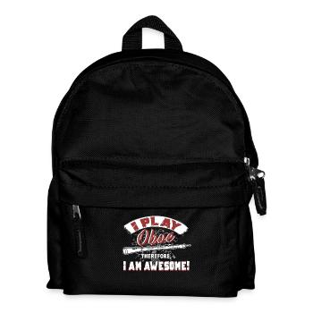 I Play Oboe Therefore I Am Awesome - Kids' Backpack - black - Front