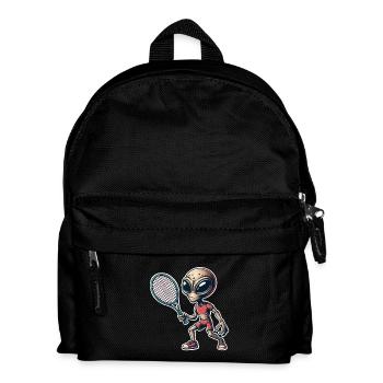 Alien Tennis - Kinder Rucksack - Schwarz - Vorne