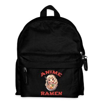 Anime Ramen Mädchen - Kinder Rucksack - Schwarz - Vorne