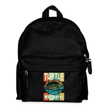 Tortue Chuchotant, Amoureux des animaux, Tortue - Sac à dos Enfant - noir - Devant
