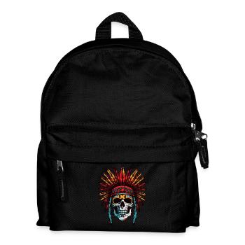 Crâne Apache Indien - Sac à dos Enfant - noir - Devant
