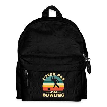 I can't I bowling - Kids' Backpack - black - Front