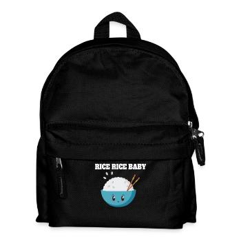 Rice Rice Baby Cute Bowl Illustration - Kids' Backpack - black - Front