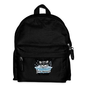 Splish Splash Your Opinion Is Trash Waschbär - Kids' Backpack - black - Front