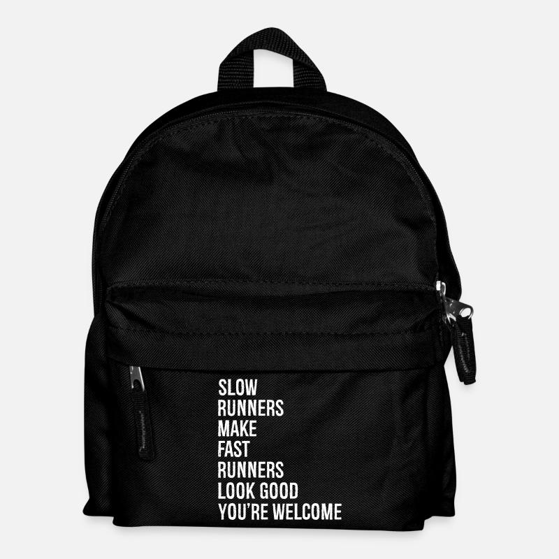slow runners make runners look good - Kids' Backpack - black