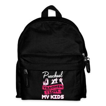 Preschool Teacher Loves Kids - Kids' Backpack - black - Front