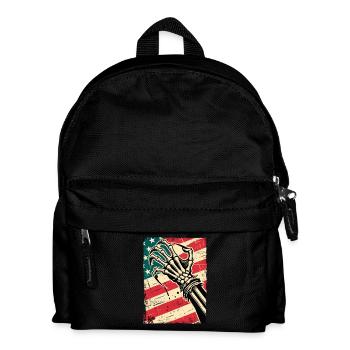 USA flag and claw of the American Nightmare - Kids' Backpack - black - Front