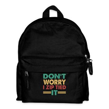 Mach Dir Keine Sorgen Ich Habe Es Mit - Kinder Rucksack - Schwarz - Vorne