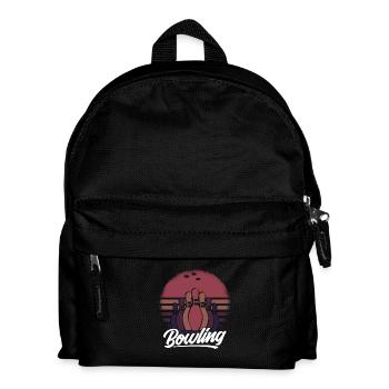 Bowling Retro Sunset Skittles Vintage - Kids' Backpack - black - Front