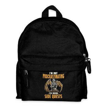 I Don't Procrastinate, I Do Side Quests - - Kids' Backpack - black - Front
