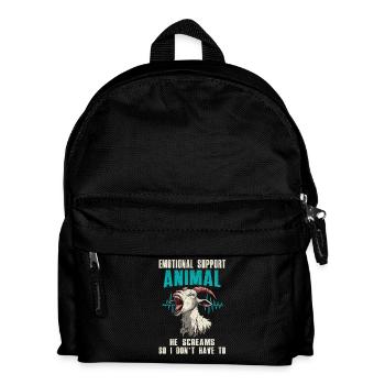 Soutien émotionnel Une chèvre animale crie pour moi - Sac à dos Enfant - noir - Devant
