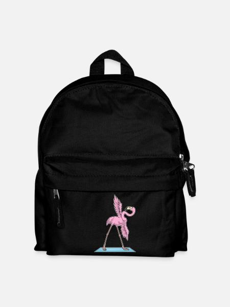 Flamingo Yoga Fitness Gymnastik - Kinder Rucksack - Schwarz