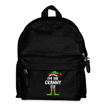I'm The Granny Elf Shirt Matching Family Christmas - Kinder Rucksack - Schwarz - Vorne