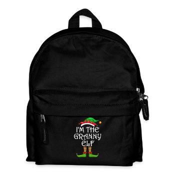 I'm The Granny Elf Shirt Matching Family Christmas - Kinder Rucksack - Schwarz - Vorne