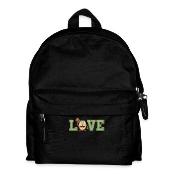 Liebe für Nüsse Cartoon mit Zylinder und - Kinder Rucksack - Schwarz - Vorne