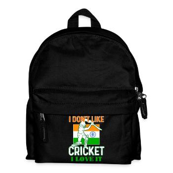 Ich mag Cricket nicht lustige indische Cricket-Fans - Kinder Rucksack - Schwarz - Vorne