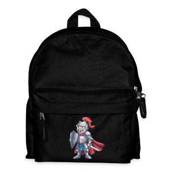 Freundlicher Ritter als Geburtstagsgeschenk Design - Kinder Rucksack - Schwarz - Vorne