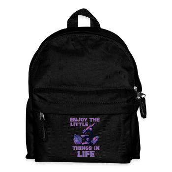 Enjoy the little things in life Microscope - Kids' Backpack - black - Front