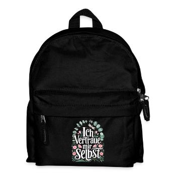 Ich vertraue mir selbst für einen Optimisten - Kinder Rucksack - Schwarz - Vorne